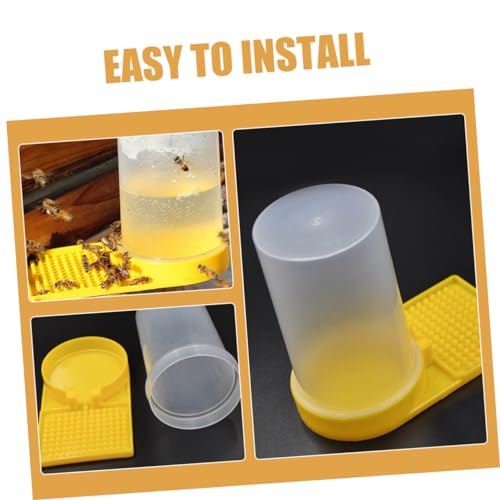balacoo 4pcs Bee Water Feeder for Garden Beehive Entrance Water Dispenser Bee Watering Station Feeder Bowl