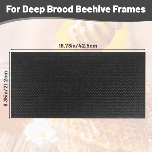 Beehive Waxed Coated Foundation Sheet Beehive Foundation Sheets Deep Bee Foundation Waxed Foundation Sheet Bee Hive Foundation Sheets for Deep Bee Frame 10 Pcs - size: Deep