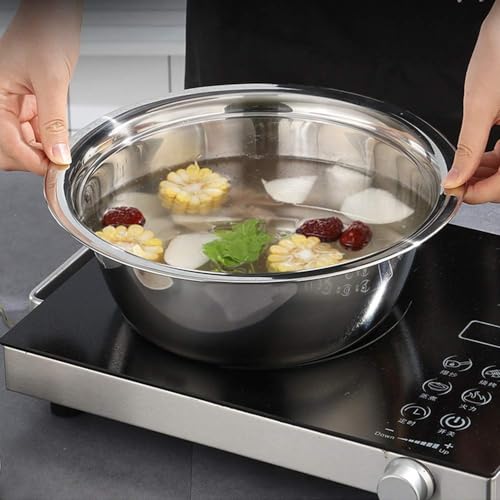 2026 New Multifunctional Stainless Steel Basin with Grater 3 in 1 Vegetable Cutter Julienne Grater with Drain Basket Vegetable Fruits Washing Bowl Strainer Set (28cm)