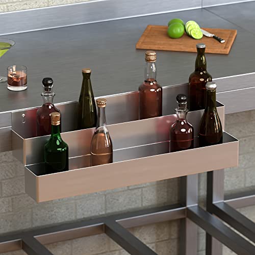 Stainless Steel Double Tier Speed Rail, Liquor Rack, Speed Rack, Bottle Holder - 30 Inch - size: 30 Inch, style: Double Tier