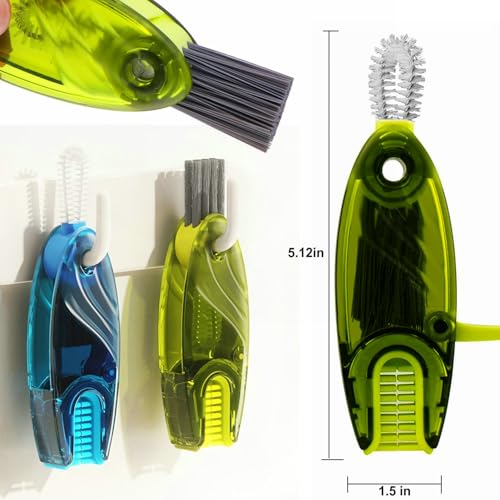 4 in 1 Cup Lid Cleaning Brush Set Multifunctional Bottle Brush Cleaner Tiny Bottle Cup Lid Brush Straw Cleaner Tools Mini Silicone Bottle Cup-Holder Cleaner with Hook Remover 1pc Bright Green - style: 1pc Bright Green 4in1