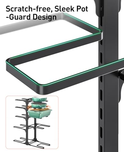 ORDORA Pots and Pans Organizer under Cabinet 23.62" Height, 10-Tier Kitchen Cabinet Organizers and Storage, Heavy Duty Pots and Pan Storage Rack Organizer inside Cabinet, Adjustable Pot Rack - style: XL-23.62"H-HeavyDuty