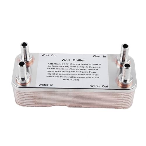 Brew beer 20 Plates Beer Wort Chiller x 1/2" NPT Garden Hose Thread Plate Heat Exchanger Stainless steel 304 Chillers