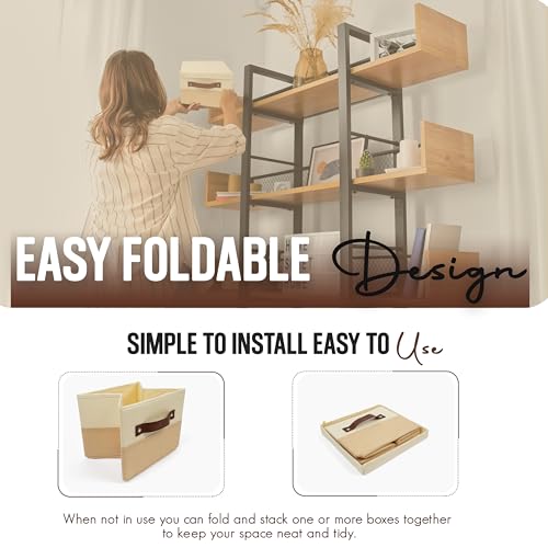Greeting Card Organizer Box with 15 Dividers | Holds 150+ and Collapses When not in Use | Stylish Greeting Card Storage Box Organizer - style: Box with Dividers