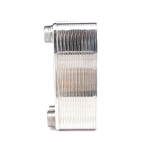 24 Plates Heat Exchanger Beer Wort Chiller Cooler 304 Stainless Steel for Home Brewing Beer 1.6Mpa