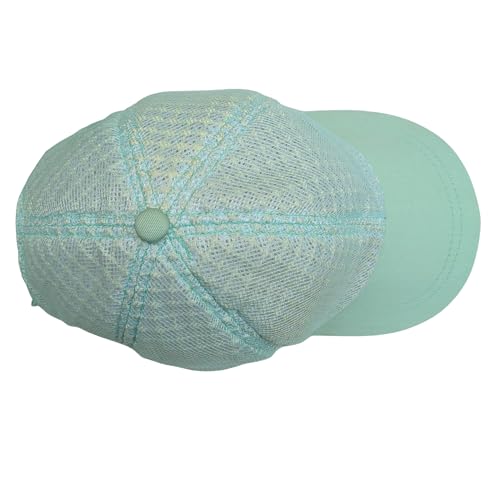 Three Layer Ventilated Beekeeping Veil in Round (3-Layer Hat, Aqua P-Cap) - color: Aqua P-CAP