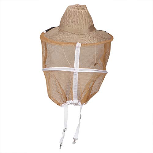 Beekeeping Cowboy Hat, Beekeeping Hat with Veil Bee Veil Hat with Visibility Veil Profional Beekeeper Hat Beekeeping Gear High lengthy Elastic Shoulder Strap