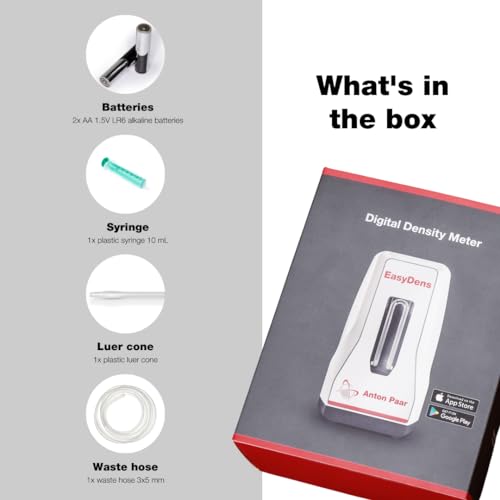 EasyDens Digital Hydrometer by Anton Paar – Bluetooth-Enabled for Precise Alcohol, Sugar, and Extract Measurement | Fast ABV Tester for Homebrewing, Distilling, Beer, Wine, Kombucha, and Spirits