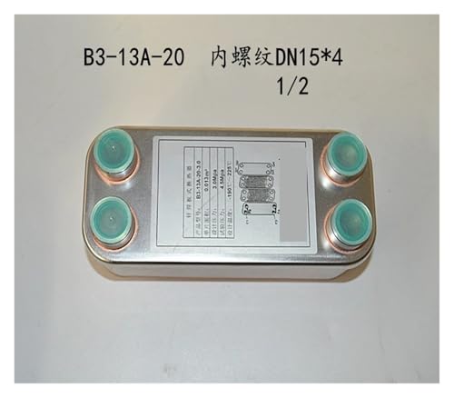 Female Thread Plate Wort Chiller Version Stainless Steel brazed Plate Heat Exchanger, Plate Oil Cooler, Heat Pump intercooler, Fluorine Water Exchange Water Heater(B3-13A-20-3.0) - color: B3-13a-20-3.0