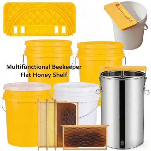 Uncapping Holder, Plastic Honey Bucket Scraper Tool for 5 and 6 Gallon Bucket Honey Uncapping Tank, Beekeeping Beehive Frame Holder, Beekeeper Flat Honey Shelf, Honey Harvesting