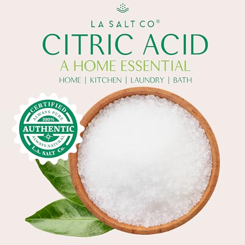 LA SALT CO Citric Acid 2 Pound Pouch, 100% Pure Food Grade, USP, Kosher, Non-GMO, Fragrance Free Fragrance Free - size: 32 Ounce (Pack of 1)