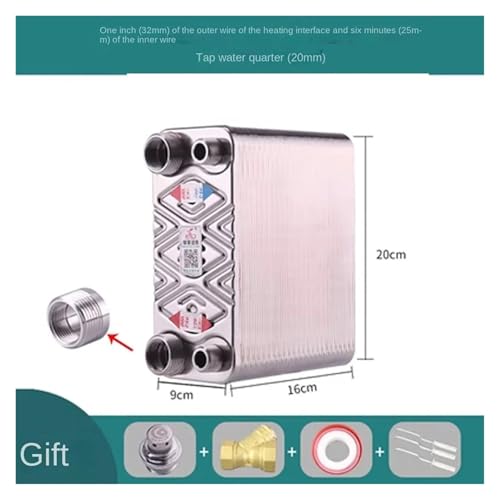50/60/80/100/120-Plate Domestic Hot Water Exchanger Water to Water Brazed Plate Heat Exchanger(50 Same Side) - size: 50 Same Side