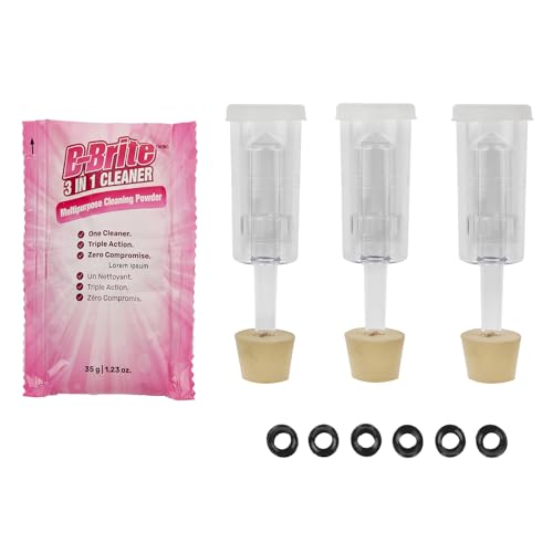 Premium DIY Fermentation Airlock Set – 3-Piece Airlocks with Stoppers, Grommets & Cleaner – Perfect for Home Winemaking & Brewing Kits