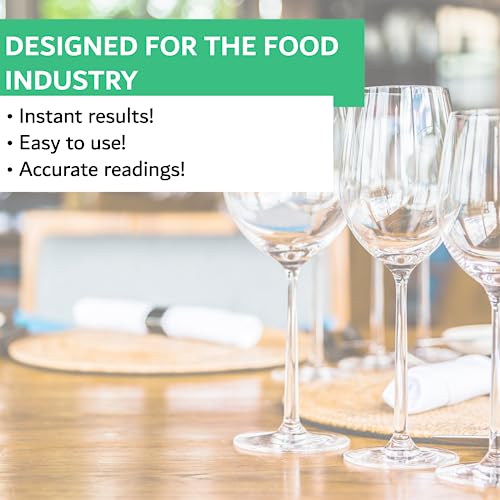 100 Pack Quat Sanitizer Test Strips for Sanitizing Solution – Quaternary Food Service Test Kit for Restaurant Kitchen - QAC QR5 0-500 ppm - 1 x 100-Strip Vials (1 Pack) by FryOilSaver Co.