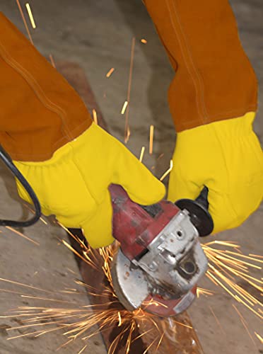 Suse's Kinder Welding Gloves Mig Tig Available in Sizes: XS, Small, Medium, Large, Xl, XXL, XXXL - color: Brown Yellow, size: Small