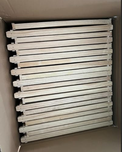 Swampland Bees - 20 Fully Assembled Wired Beeswax Foundation Mediums (6-1/4") Frames. High-Tensile Stainless-Steel Wire, Plastic-Free Commercial Grade. FBA - size: Medium 6-1/4" (Illinois)