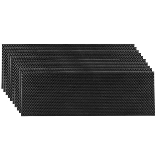 30pcs/Pack Plastic Foundation Sheet for Bee Frame Wax Coated Foundation Sheet Beehive Frame Foundation Sheet Beekeeping Supplies Cell Size 5.4mm (Medium Size: 425 * 141mm) - size: Medium Size: 425*141mm