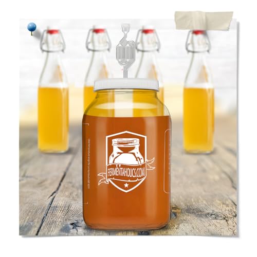 Fermentaholics Airlocks With Grommets Set – 4 Airlocks and 8 Grommets for Homemade Wine, Beer, Cider, Kimchi, Sauerkraut – Preserving, Brewing, Fermenting (S-Shaped Airlocks With Grommets Set) - size: S-Shaped Airlocks With Grommets Set