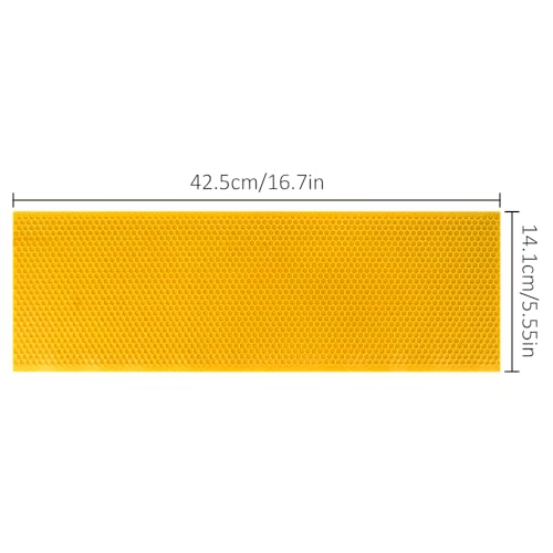 Beehive Waxed Coated Foundation Sheet 20 pcs Medium Beeswax Foundation Sheets 5-5/8-Inch Bee Waxed Foundation Sheets for Bee Frame for Beekeeping Supply (5-5/8-Inch) - size: 5-5/8-Inch