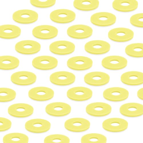 6pcs Dopamine color Silicone Gaskets Washers Seals for Cap Swing Flip Top Bottle for Home Brew Beer Soda Bottle Sealingflat,no cover (Lemon Yellow) - color: Lemon Yellow