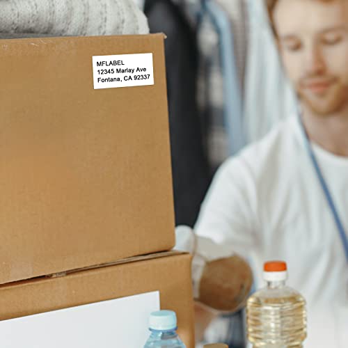MFLABEL 2x4 Shipping Labels - 25 Sheets (250 Labels) for Laser & Inkjet Printers, 10-UP FBA Address Stickers, Matte White Self-Adhesive Mailing Labels for Packages, Boxes, envelopes - size: 2" x 4" (10-up), style: 25 Sheets