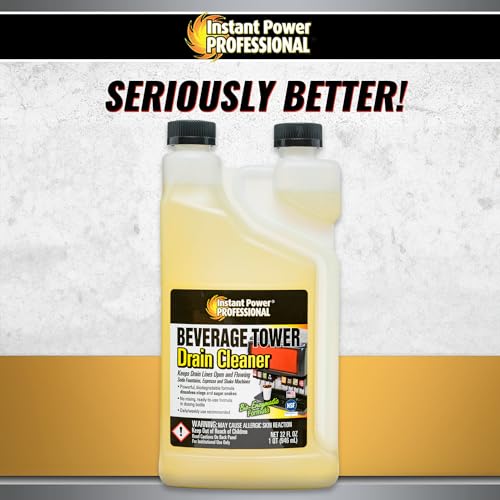 Instant Power Beverage Tower Drain Cleaner - Sink Clog Remover, Drain Defense for Beverage Systems, Made in USA - 32 Fl Oz 12 Pack - size: 12 Pack