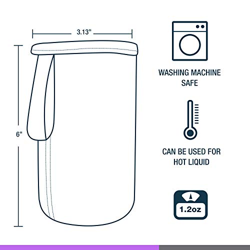 Masontops Wide Mouth Mason Jar Neoprene Sleeve - Purple - Triple Insulated Cozy - 2 Sleeves Cover 16-24 oz & Quart Sizes