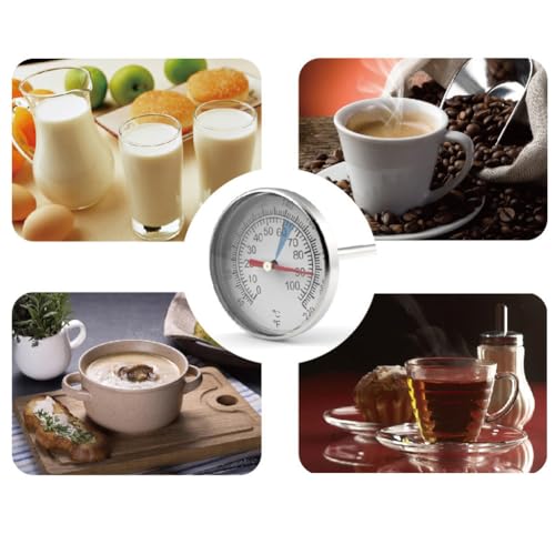 Candy Thermometer Oil Thermometer for Frying with Clip Stainless Steel Deep Fry Thermometers for Sugar Milk Coffee Tea and BBQ Food Temperature Gauge Kitchen Cooking Tool (L) - size: L