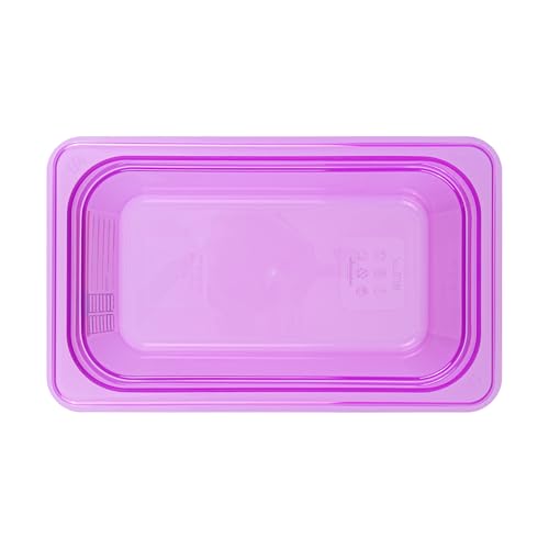 Restaurantware Food Storage Container 1 Pack of 3.9 qt Plastic Stackable Microwave-Safe Bin Dishwasher Safe Freezer Safe Purple Containers for Kitchen Storage - size: 1/4 Size