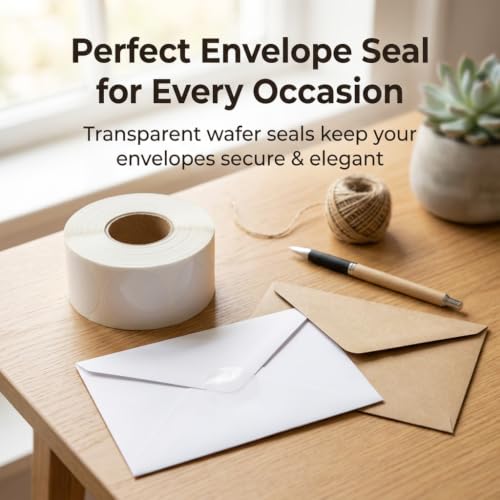 500pcs Transparent self-Adhesive Stickers, 2.5cm Diameter - Perfect for DIY Gift Wrapping & Packaging, Durable PET Material, Ideal for Sealing Gift Boxes, Gift Packages - color: 500pcs Clear Round Labels