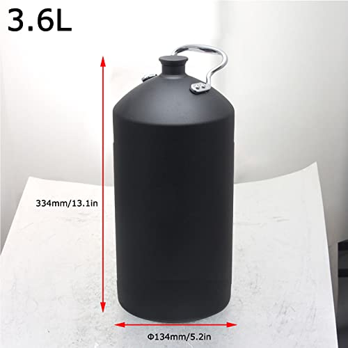 Stainless Steel Mini Beer Keg,Beer Barrel with Seal Knob Cover for Home Kitchen Brewing Beer,for Camping Hiking Homebrewing Keep Beverage Fresh,3.6 Liters