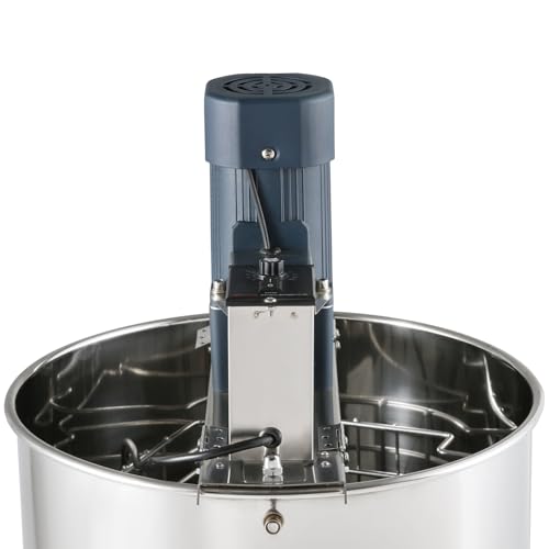 VEVOR Electric Honey Extractor, 2/4 Frame Stainless Steel Beekeeping Extraction, Honeycomb Drum Spinner with Transparent Lid, Apiary Centrifuge Equipment with Height Adjustable Stand - style: 4 Frame Rack(2 Deep Frames)