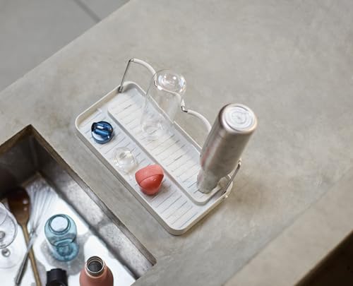 Joseph Joseph DrySmart Folding Water Bottle Drying Rack, Space-Saving Draining Board Organizer, Made from Recycled Plastic - style: Bottle