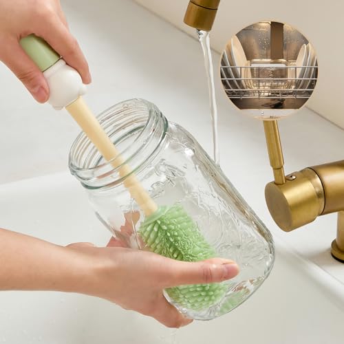 32 oz Glass Pitcher with Lid, 1 Quart Mason Jar Pitcher with Lid Airtight, Breast Milk Storage for Fridge, Ideal for Cold Brew Coffee, Iced Tea, Sun Tea, Juices - color: Green