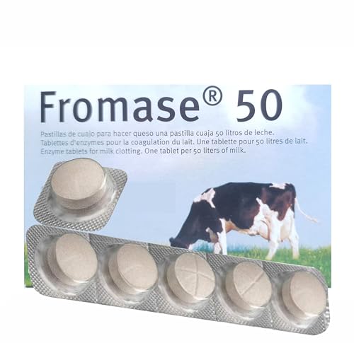 Microbial Rennet Tablets for Cheese Making, 6 Tablets, 78 Gallons Milk Capacity, Use 1 tablet for 13 Gallons of milk
