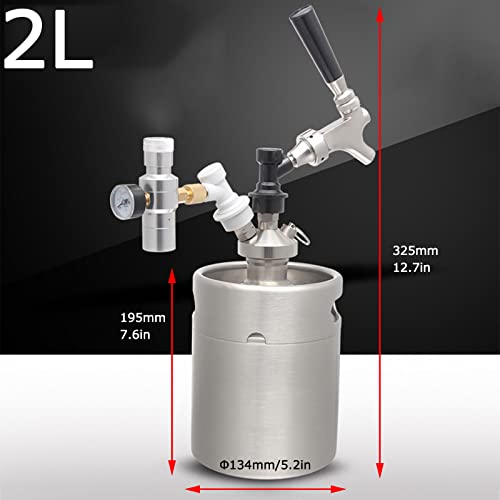 Portable Draft Keg System Stainless Steel Keg Mini Keg Draft System Stainless Steel Portable Mini Keg Dispenser Pressure Regulator Craft Beer Draft Home Brew