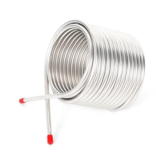 304 Stainless Steel Beer Cooling Coil Pipe, Double-Layer Wort Chiller for 12.7Qt Beer Fermenter, Brewing Equipmen