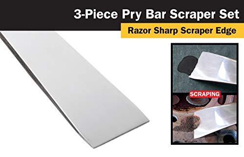 Titan 17007 3-Piece Stainless Steel Pry Bar Scraper Set - size: 3 Piece Set