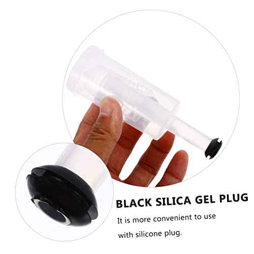 Three-piece One-way Brewing Stopper Reusable Silicone Stoppers for Wine Preservation and Fermentation Air Locks Black Silicone