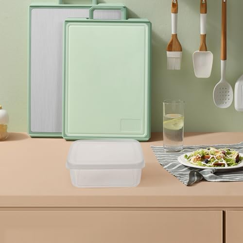 OUNONA Cheese Bread Fresh-keeping Box with Lid 1100ml Food Storage Container Portable Sealed Refrigerator Preservation Box for Kitchen and Lunch Use