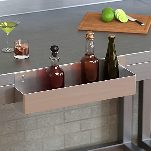 Stainless Steel Single Tier Speed Rail, Liquor Rack, Speed Rack, Bottle Holder - 22 Inch - size: 22 Inch, style: Single Tier