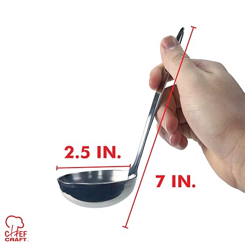 Chef Craft Select Serving Ladle, 8 inch, Stainless Steel - style: Cooking Ladle