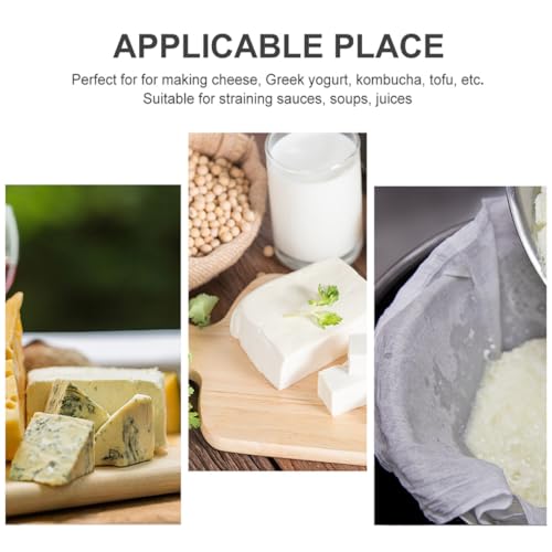 SEWACC 10pcs Pure Cotton Cheesecloth Filter Cloth 40x40cm Reusable Muslin Strainer Fabric for Home Cooking, Tofu Making, Juicing and Butter Straining