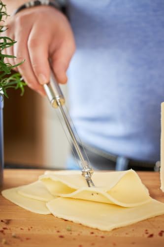 Rosle Stainless Steel Wire Cheese Slicer with Prongs, 9.8-inch