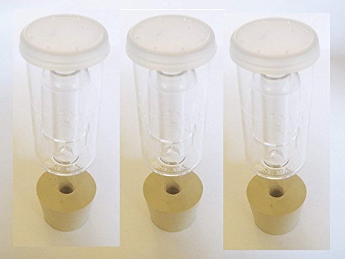 Brewcraft Q3-MF2B-UE2A 3ct. - 3 Piece Airlock with #6.5 Stopper - Set of 3 (Cylinder Airlock) (Limited Edition)