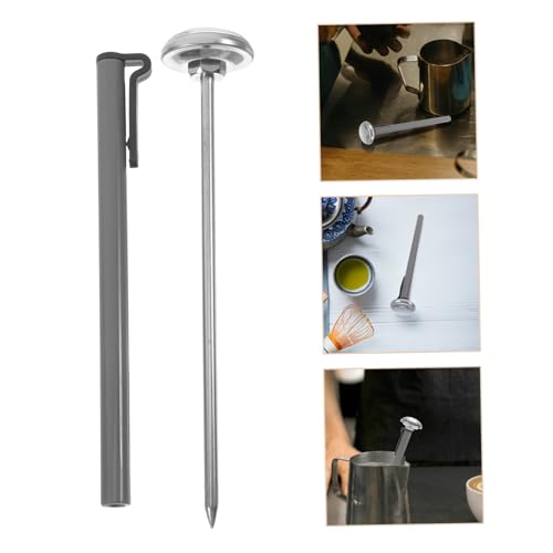PRETYZOOM Food Thermometer Read Thermometer Stainless Steel Probe for Milk Coffee BBQ and Cooking