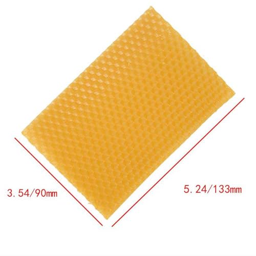 Pro Bamboo Kitchen 8PCS Beeswax Foundation Frames Deep Cell Honeycomb Base Sheets 5.1x3.5 Inches Beekeeping Tools for Bee Attracting Lipstick Making Furniture Maintenance Floor Polishing