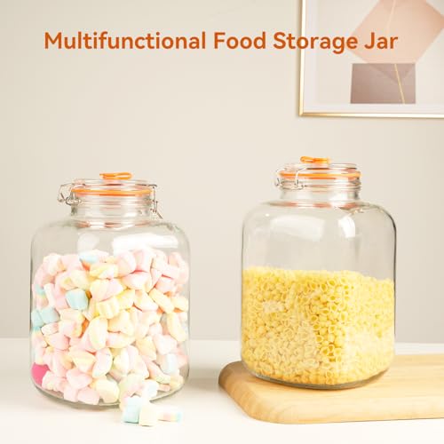 135 Oz Glass Fermentation Jars Kit - 2 Pack Kimchi Wide Mouth Fermenting Container with Airlocks, Sauerkraut Fermenter Making Set for Pickling Canning Sauce, Includes Recipes - size: 2 Pack 135 Oz