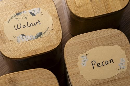 MONEST (250pc/Roll) 2" Stickers for Jars and Lids | Pantry, Mason Jar, Canning, Spice, and Bottle Labels (White Orchid 2x3) - color: White Orchid 2x3