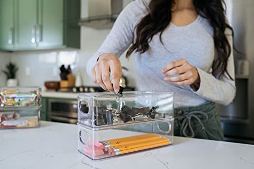 ClearSpace Plastic Pantry Organization and Food Storage Bin – Great Kitchen Storage – Fridge Organizer Bins – 4 Pack - size: 4 Pack